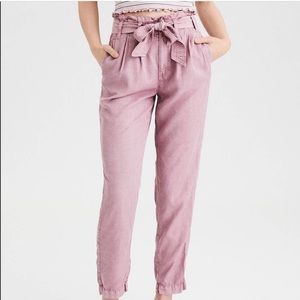 American Eagle High Waisted Paper Bag Pants size 0